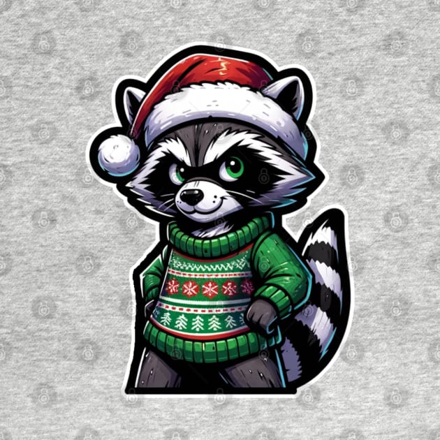 Christmas Raccoon by OddHouse